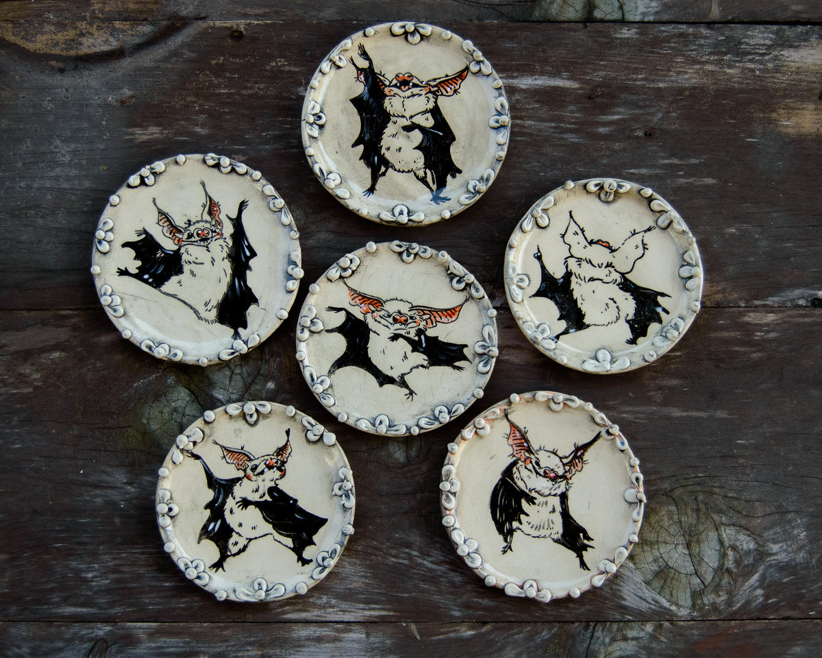 Dancing Bat Coaster SET of 6