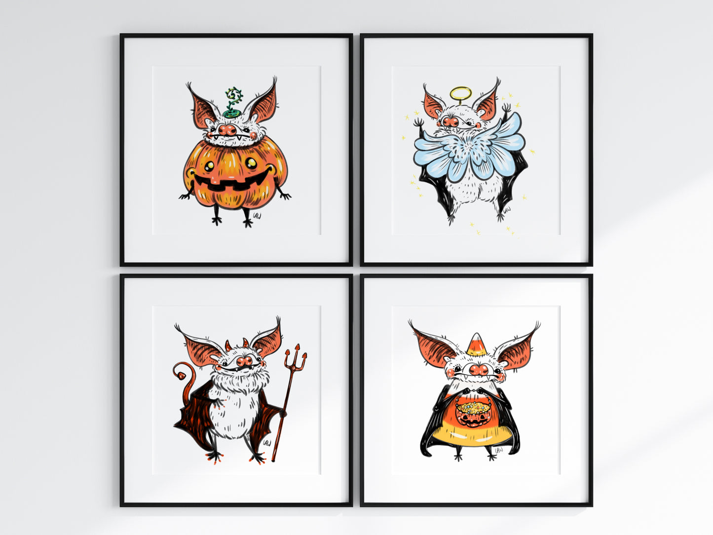 Bat Illustration Prints
