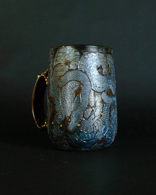 Snake Tangle Mug - Blue Frost