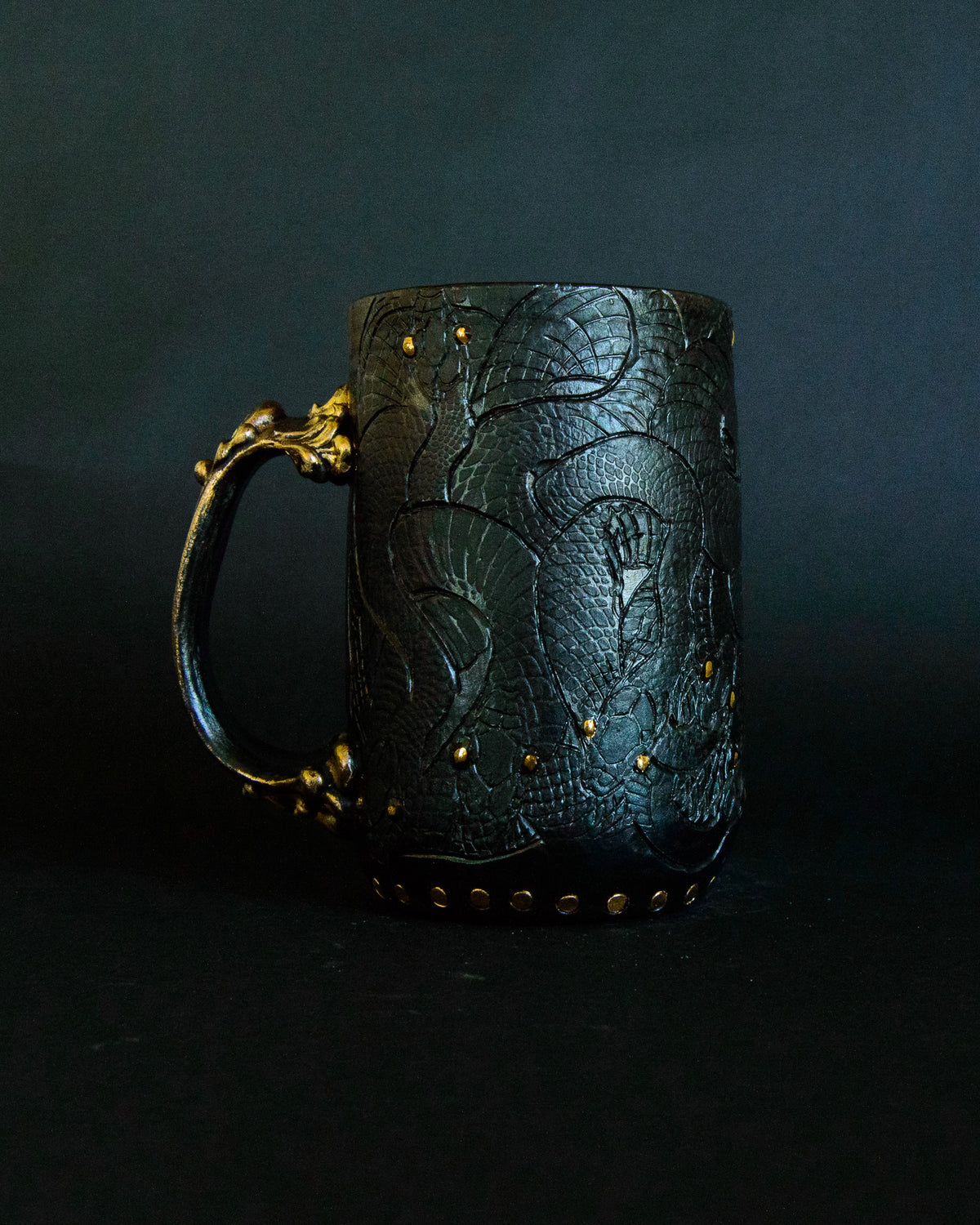 Snake Tangle Mug - Satin Black