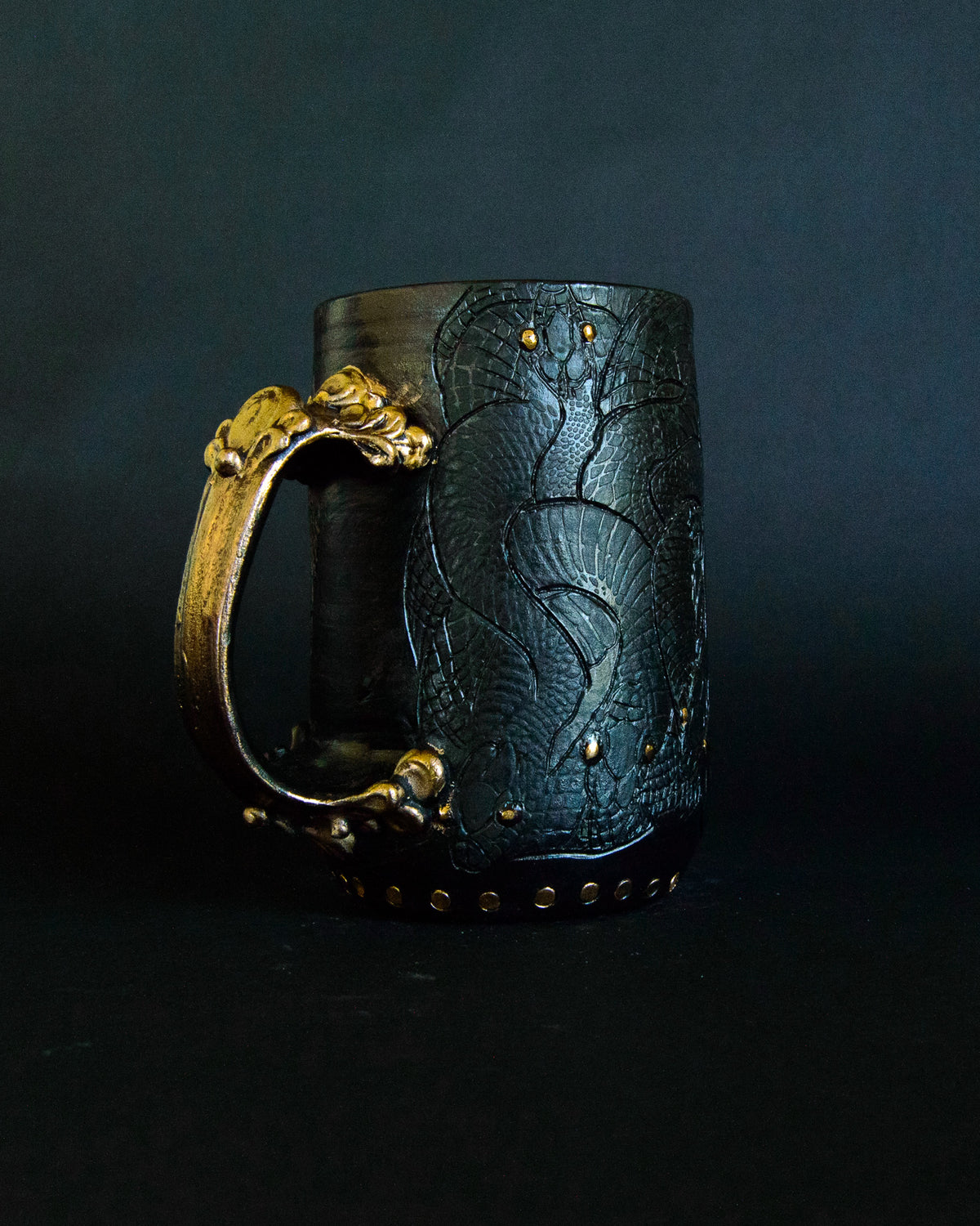 Snake Tangle Mug - Satin Black
