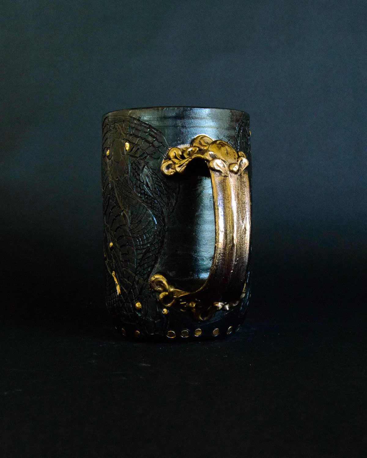 Snake Tangle Mug - Satin Black