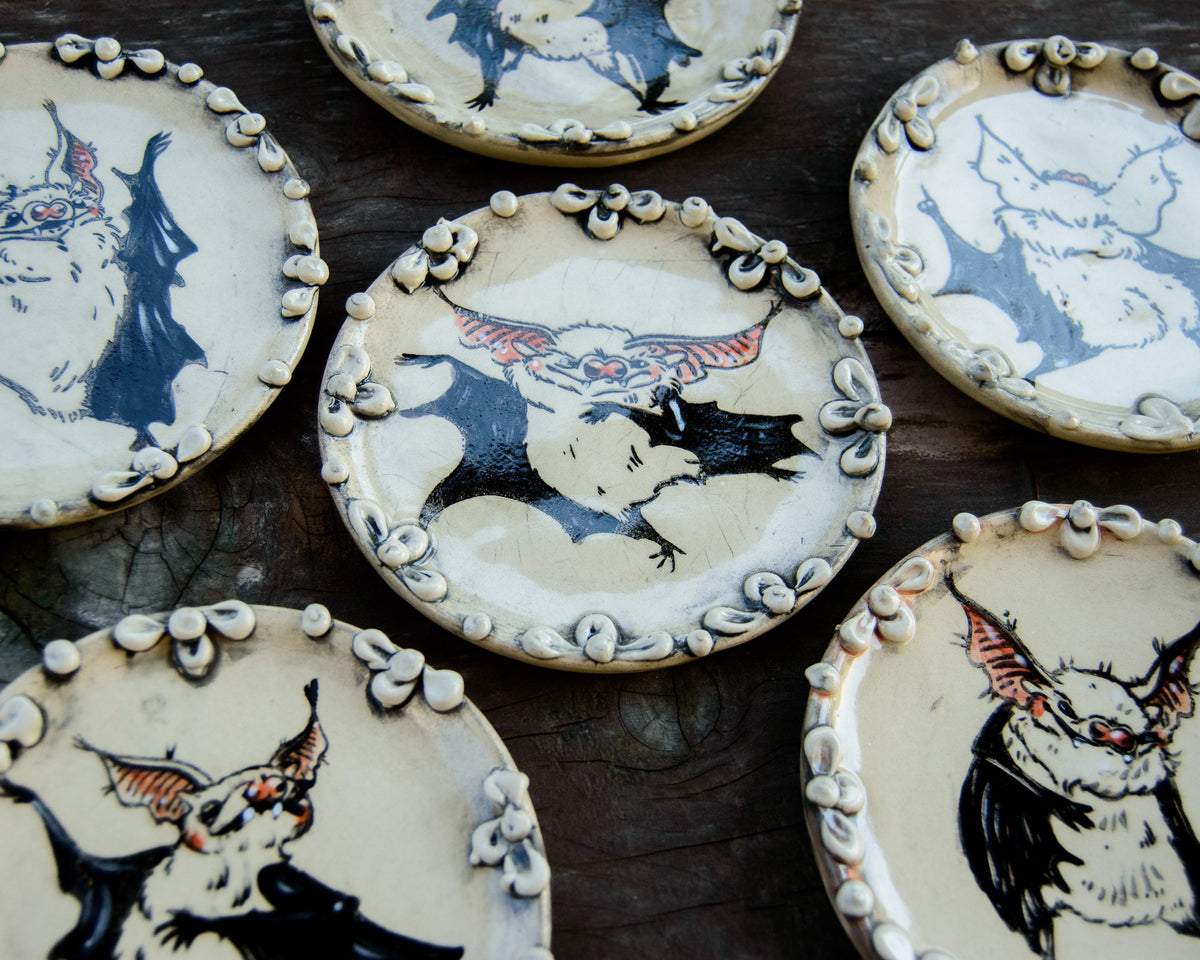 Dancing Bat Coaster SET of 6