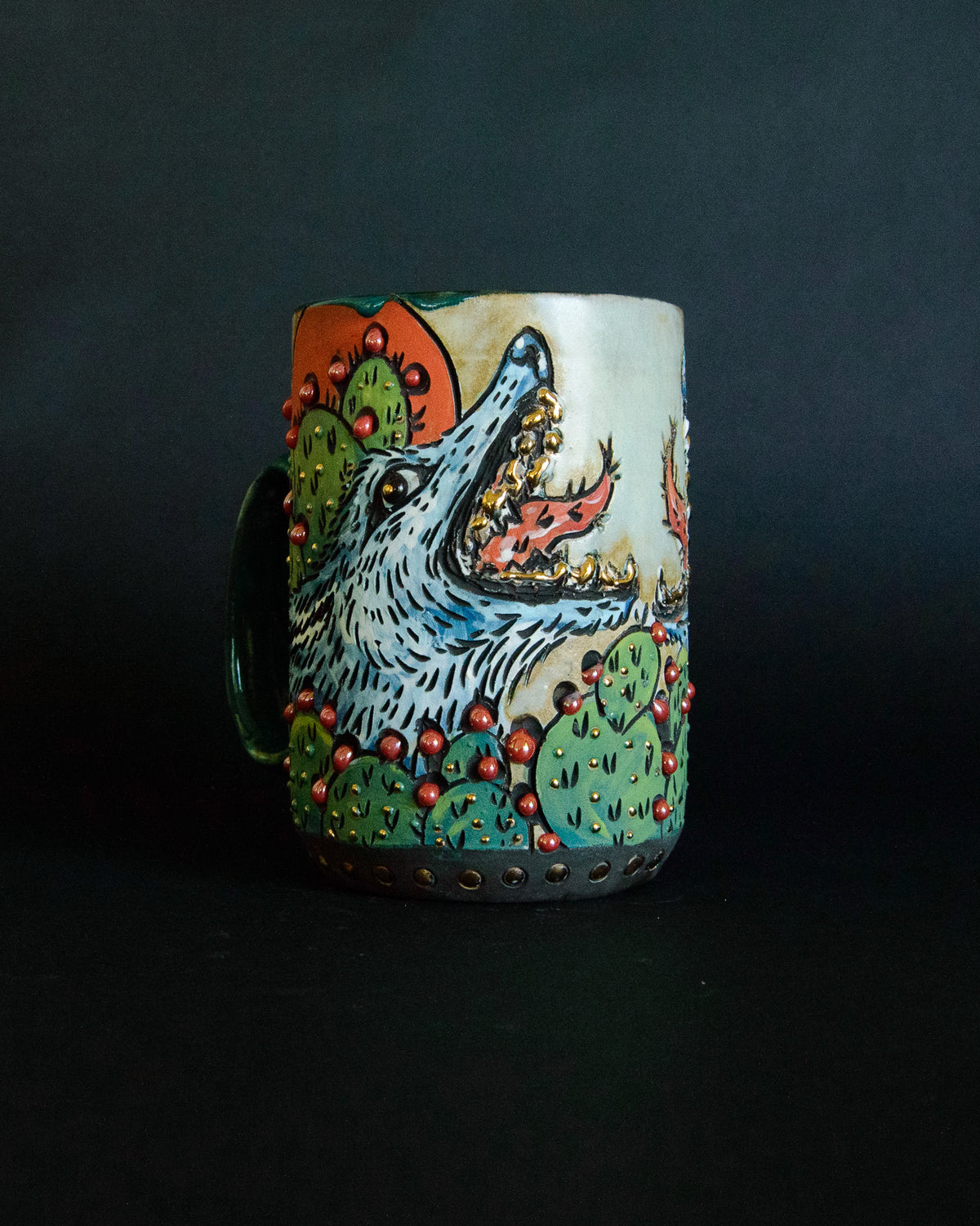 Cacti Coyote Mug