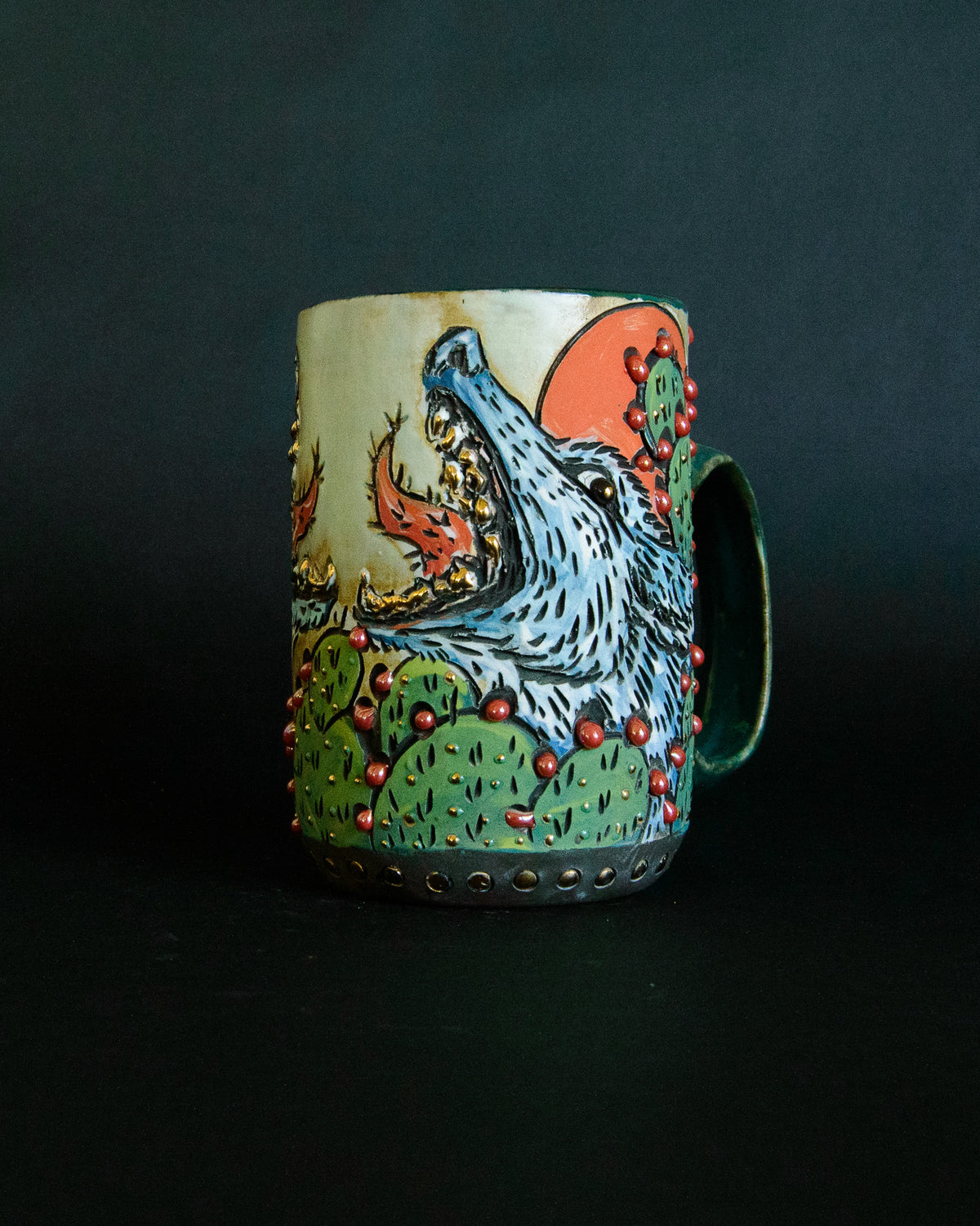 Cacti Coyote Mug