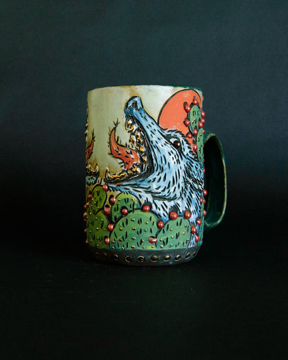 Cacti Coyote Mug