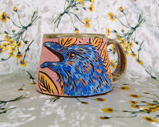 Pink Crow Mug - Discounted