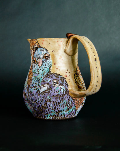 Pile of Pigeons Pitcher