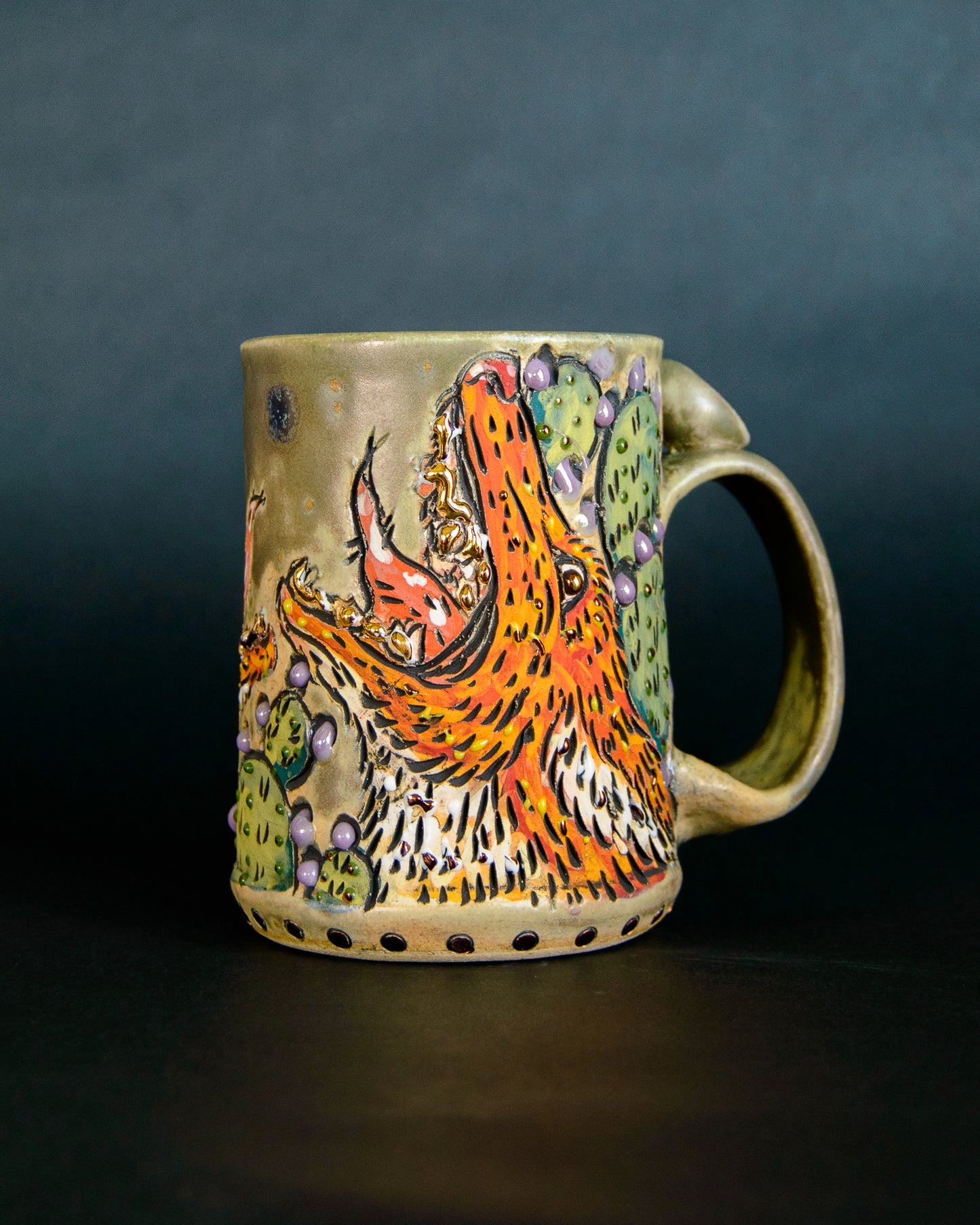 Coyotes in the Cacti Mug