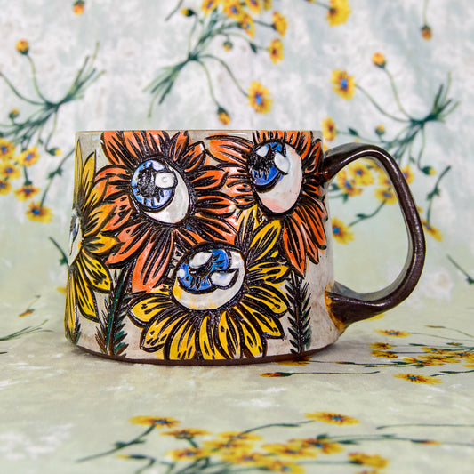 Looky Loo Flower Mug (No Luster)
