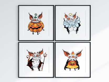 Bat Illustration Prints