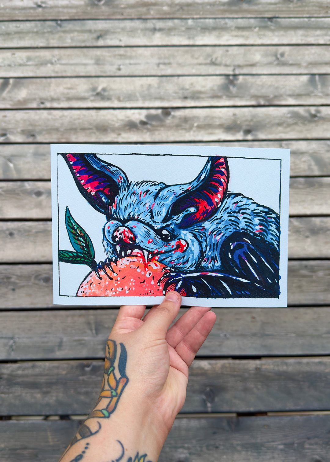 Fruit + Bat Print