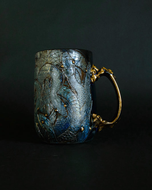 Snake Tangle Mug - Blue Frost
