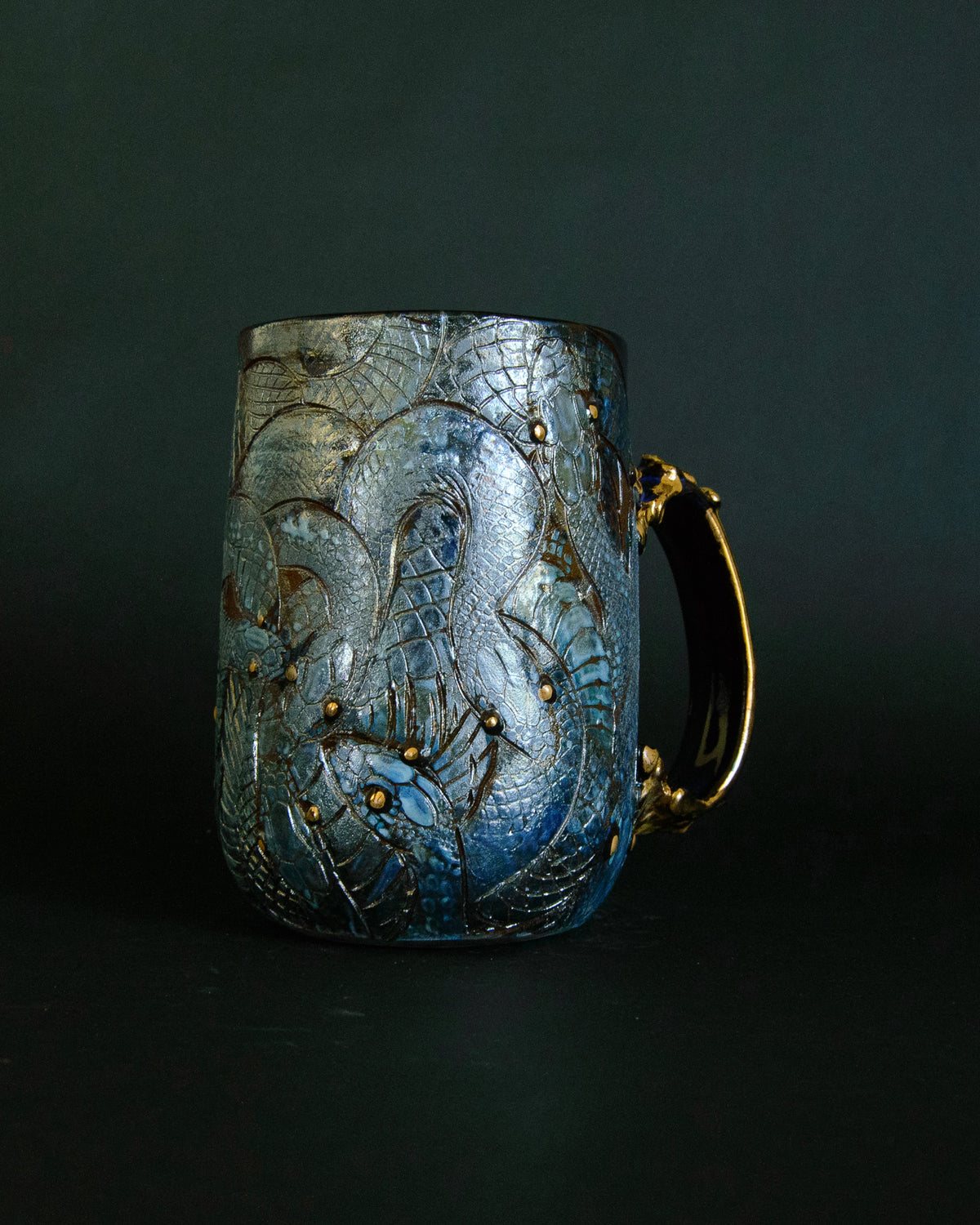 Snake Tangle Mug - Blue Frost