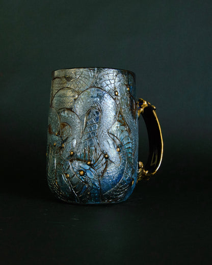 Snake Tangle Mug - Blue Frost