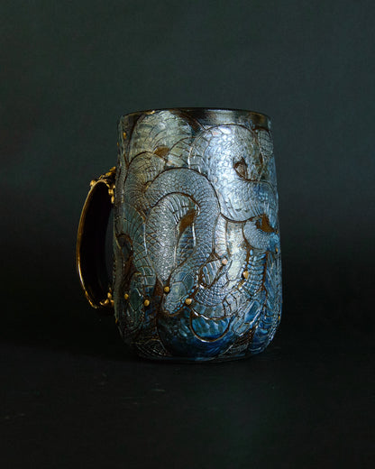 Snake Tangle Mug - Blue Frost