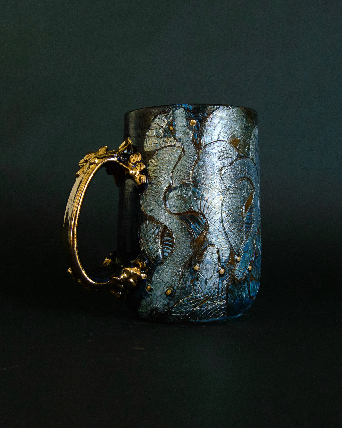 Snake Tangle Mug - Blue Frost