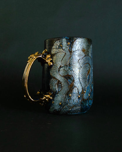 Snake Tangle Mug - Blue Frost
