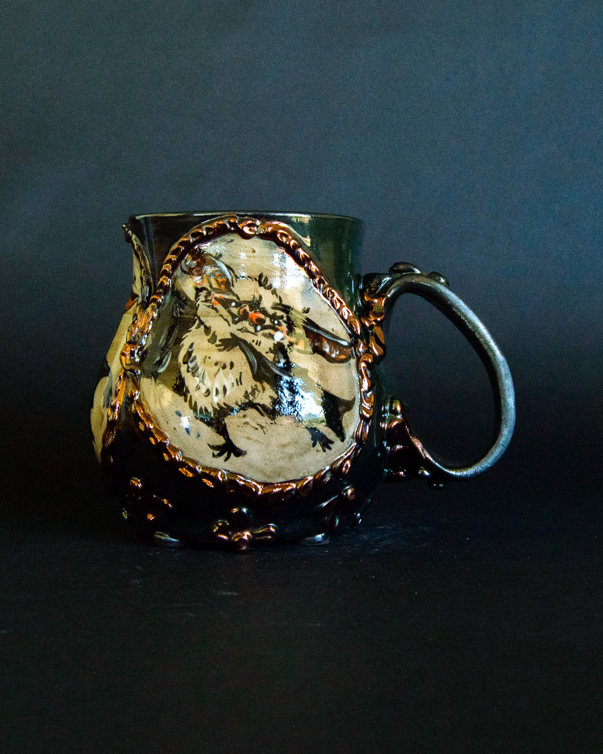 Dancing Bat Mug - Antique portraits