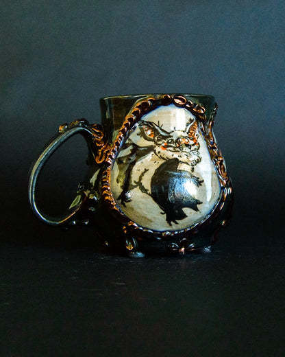 Dancing Bat Mug - Antique portraits
