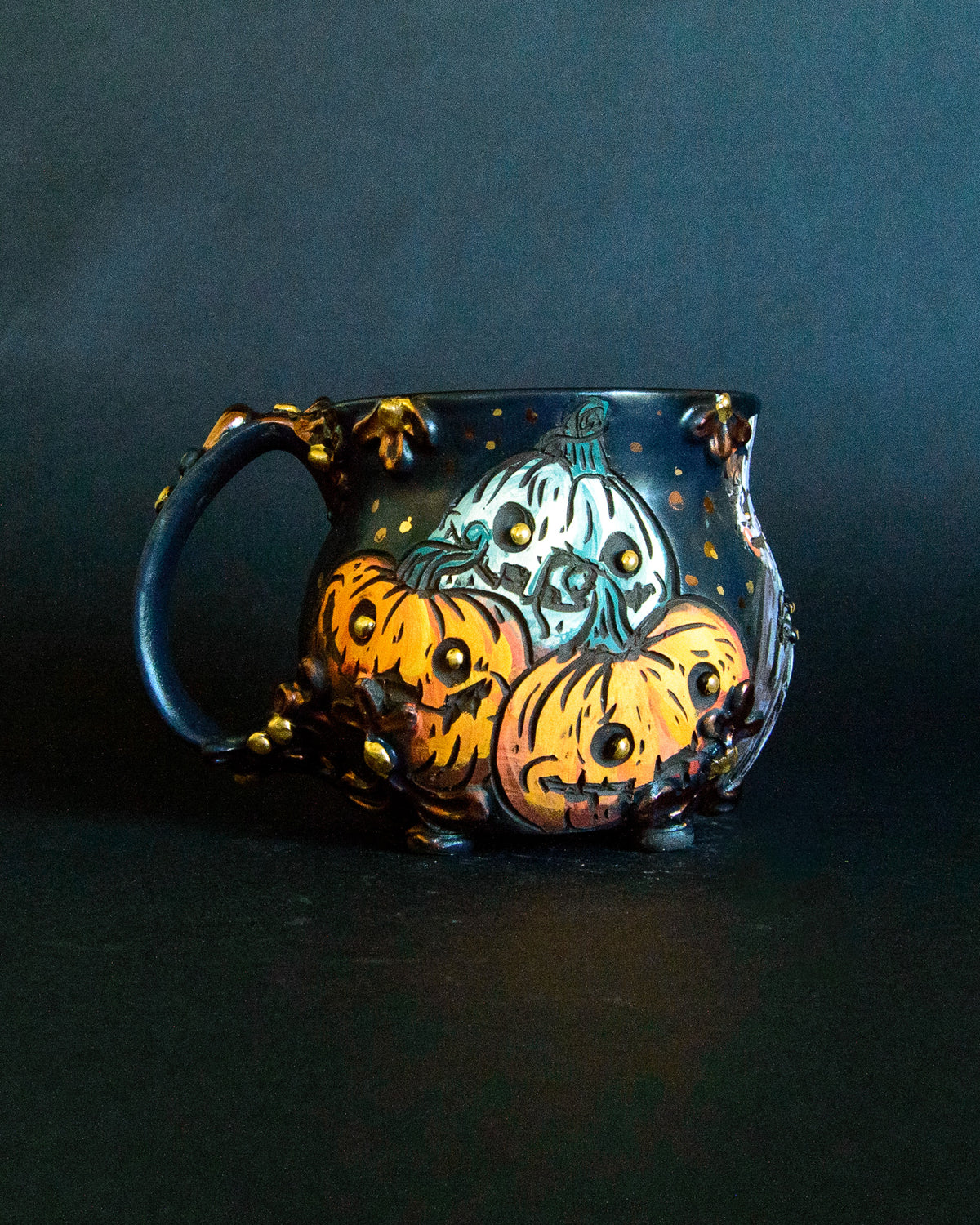 Pumpkin Patch Bat Mug