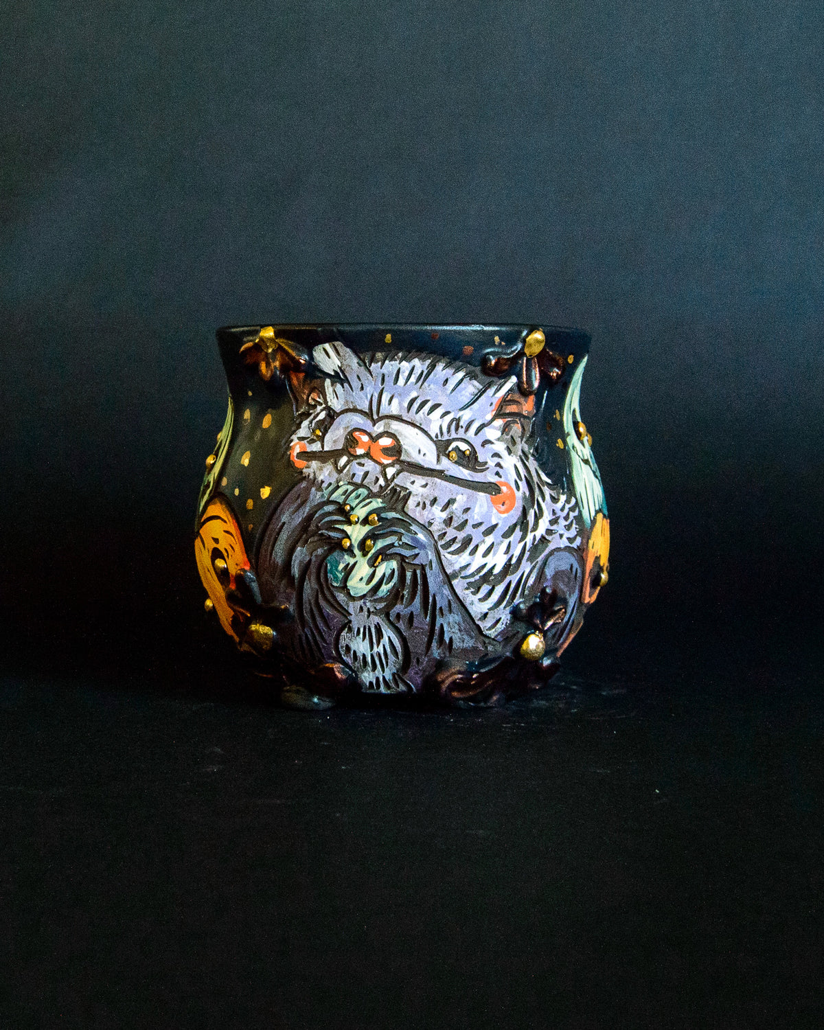 Pumpkin Patch Bat Mug