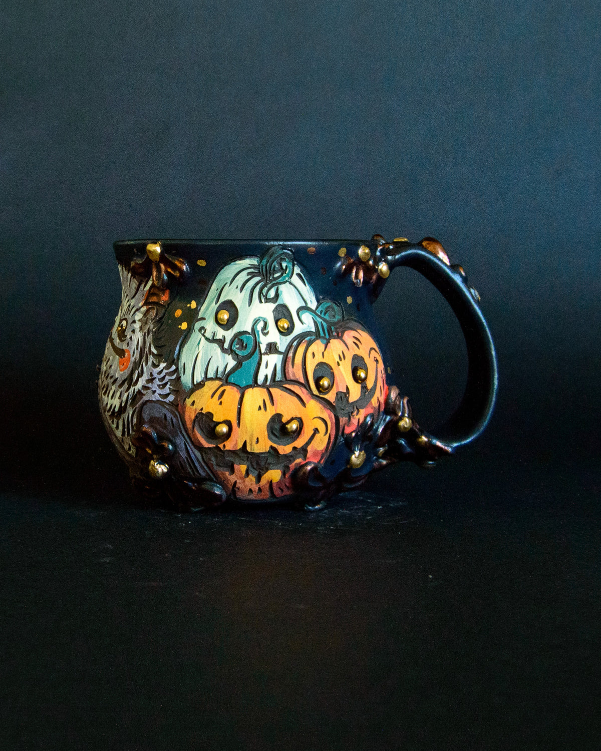 Pumpkin Patch Bat Mug