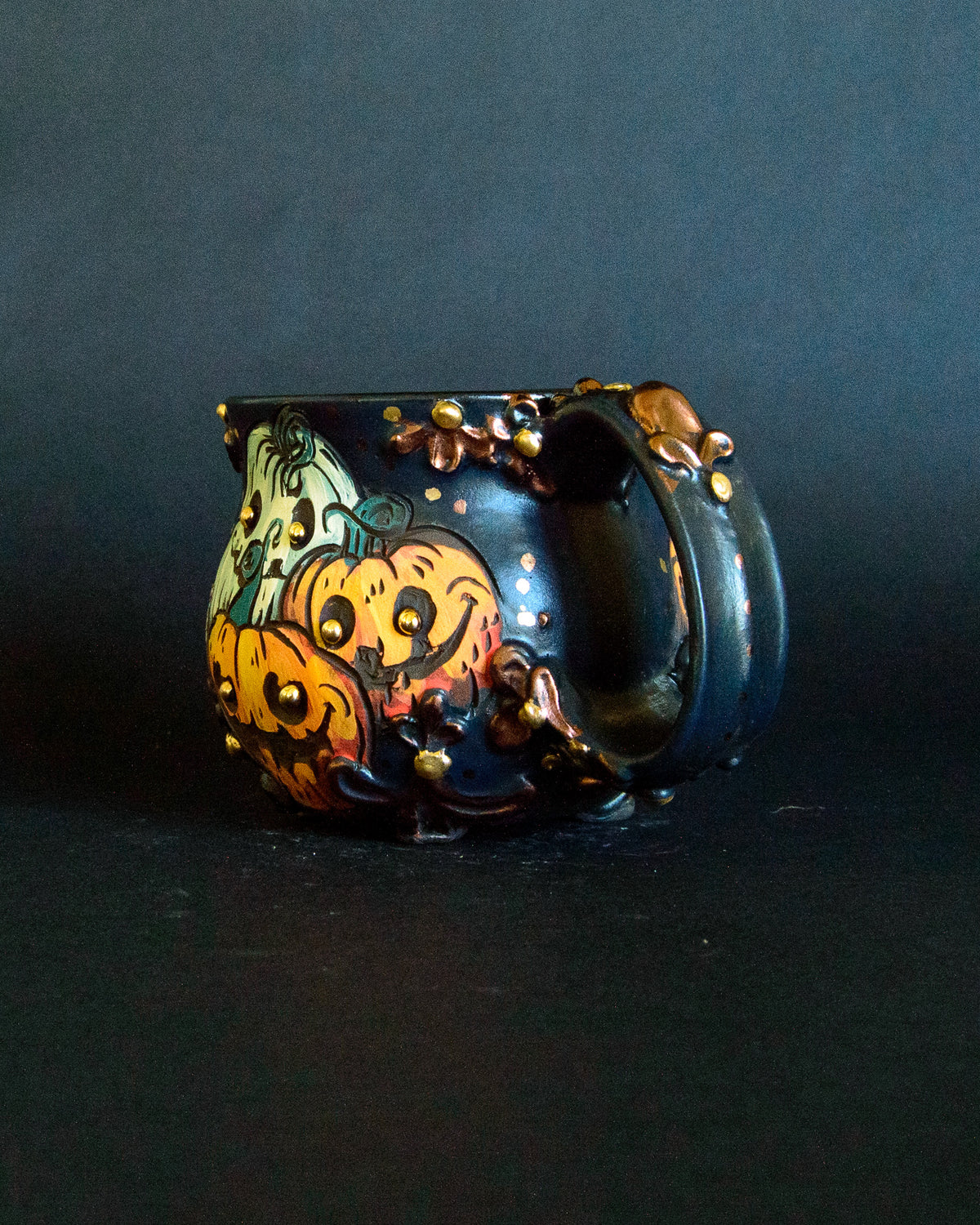 Pumpkin Patch Bat Mug