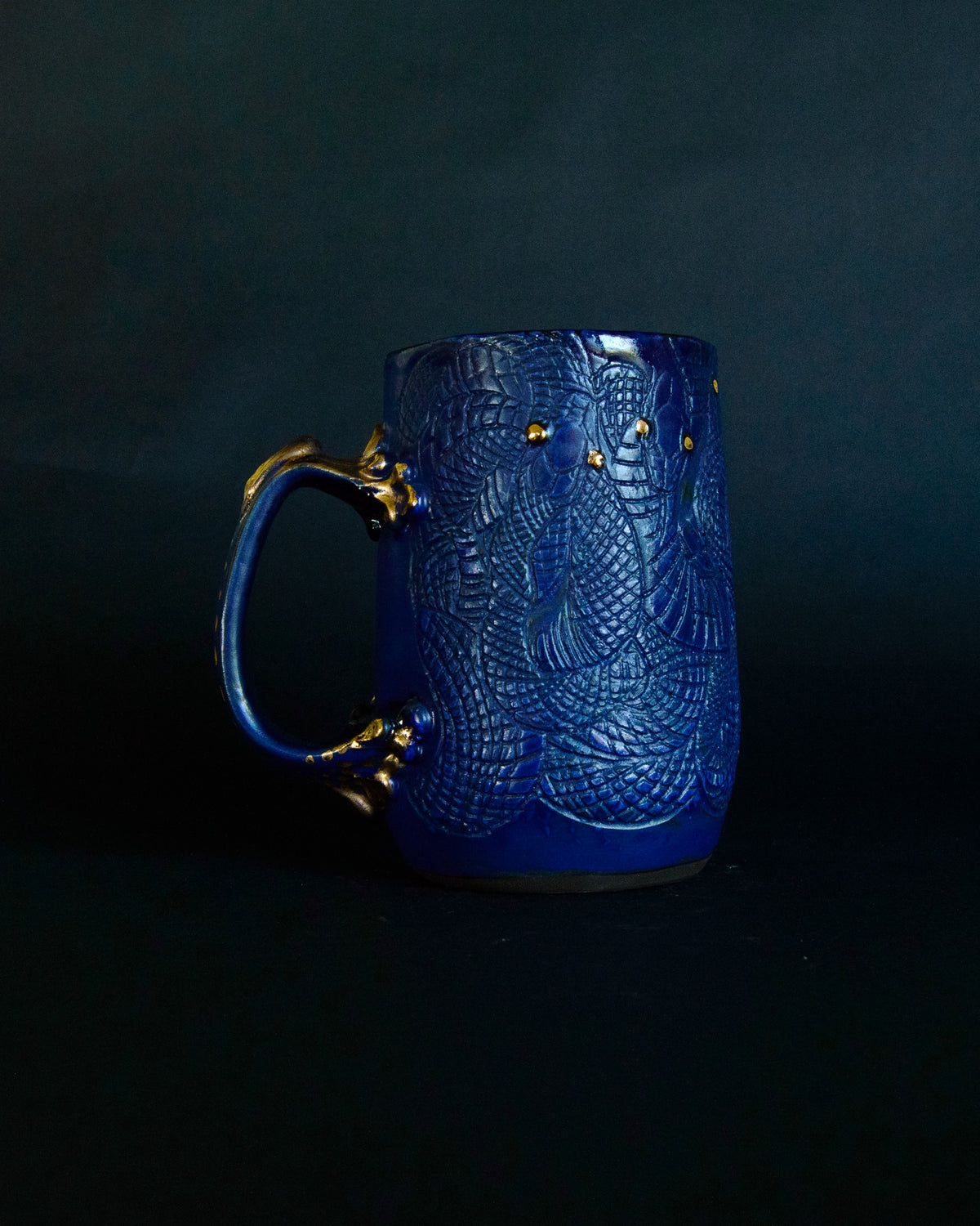 Snake Tangle Mug - Blue Satin