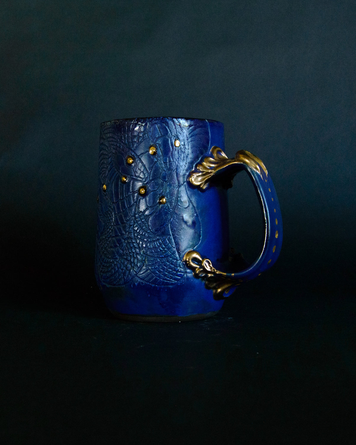 Snake Tangle Mug - Blue Satin