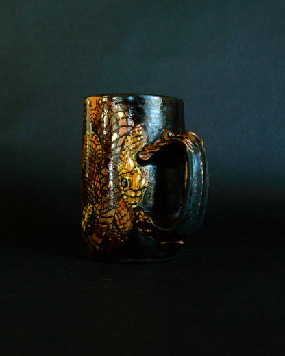 Snake Tangle Mug - Red/Gold