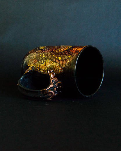 Snake Tangle Mug - Red/Gold