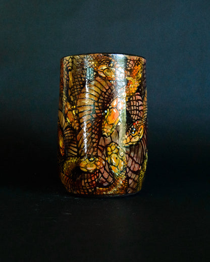 Snake Tangle Mug - Red/Gold