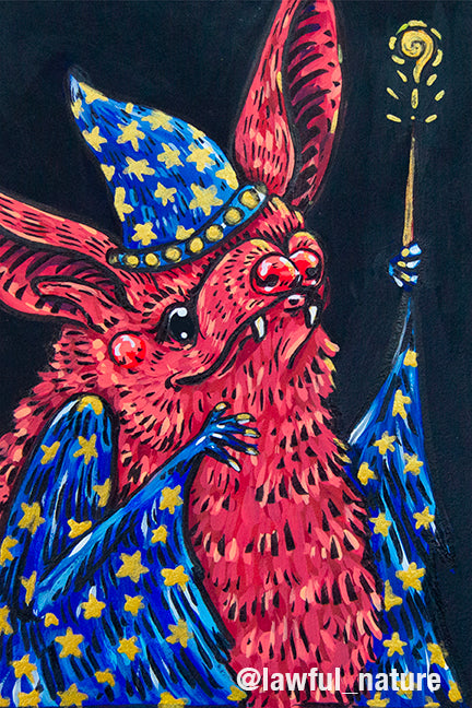 Wizard Bat Archival Print, 6x9"